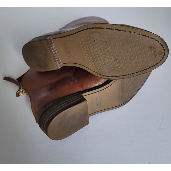 UGG Bruno Leather Ankle Booties With Back Zip. Size US 7/EU 38 - Picture 7 of 11